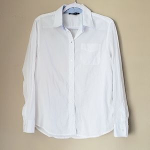 Lucky Brand White Button Up Dress Shirt Size M
